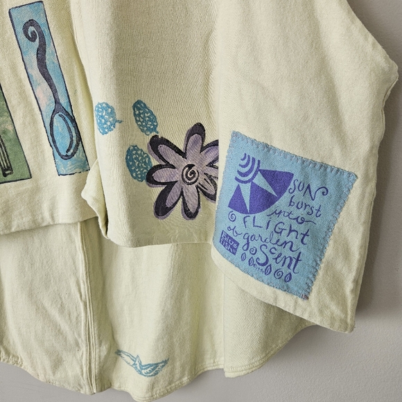 Blue Fish Butter Yellow Kitchen Utensil Button Front Vest - Picture 13 of 14